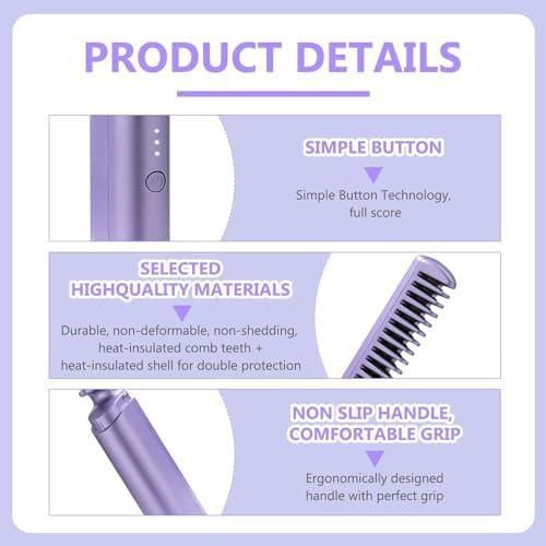 2 in 1 Rechargeable Hair Straightener + Comb